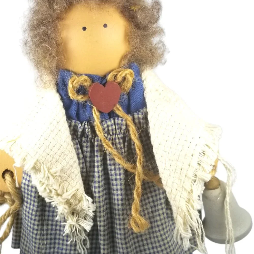 Vintage Lizzie High Margaret Bowman 1987 Collectible Wood Doll, Handmade Signed